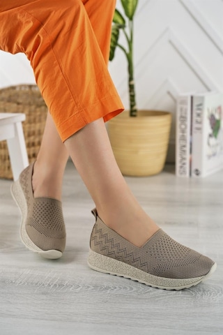 Nesil Shoes Aky 055 Vizon Triko Yazlık Kadın Ayakkabı-vizon Vizon