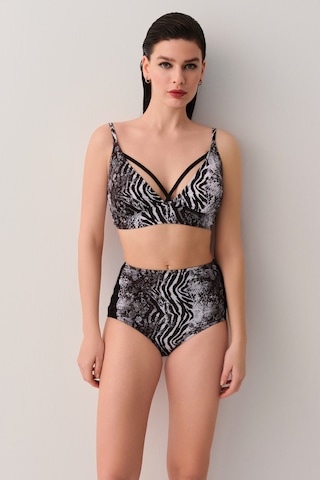 Suwen Savage Tül Detaylı Yüksek Bel Bikini Alt Sb2543513061306 Renkli Desenli