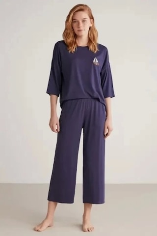 Nautıca W602 Kadın Uzun Kollu Pijama Takımı Mor