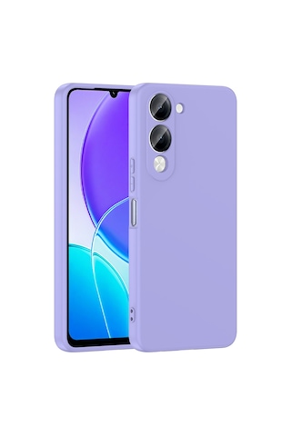 Noktaks - Vivo Y04 Uyumlu Kılıf Esnek Koruyucu Mara Lansman Kapak - Lila - T40771
