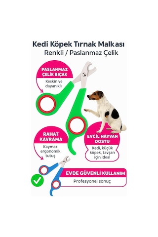 Yunhan Kedi Köpek Tırnak Makası Renkli Paslanmaz Çelik Tırnak Kesici Evcil Hayvanlar İçin Güvenli Ve Erg