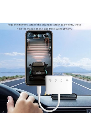 Dofolink Type-c Çok Fonksiyonlu Kart Okuyucu - Sd/tf/usb Ve Şarj Desteği, Kamera Fotoğraflarını Telefonla Paylaş, Plug & Play, Beyaz Kutulu