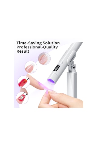 Shineyee 360 Dönebilen Şarjlı Taşınabilir Tırnak Kurutma Lambası Ve Stand Seti