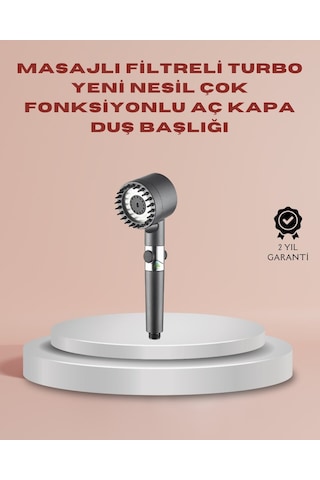 Filtreli Masaj Özellikli Duş Başlığı Aç Kapa Tuşlu Çr