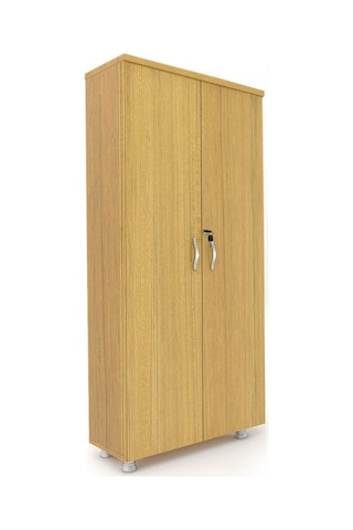 Modüler Dünyası Tam Kapak Kitaplık Dosya Dolabı Teak - 80X38X188 Teak