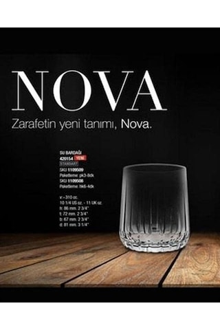 420154 Nova Su Bardağı 310 Cc 6 Lı Çok Renkli