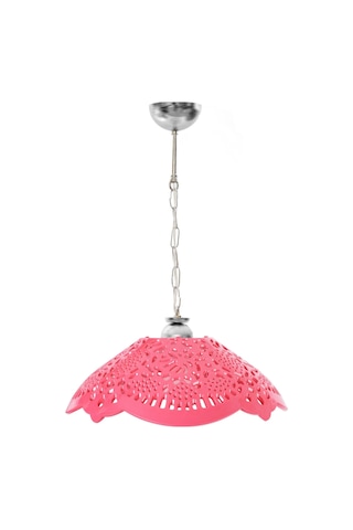 Fuşya Akrilik Avize Soft Pembe Modern Aydınlatma 35x35x12 Cm Çok Renkli