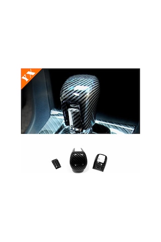 Honda Cıvıc Fc5 / Fk7 Karbon Fıber Vıtes Topuzu Kaplama Koruma 3'lü Set Sedan & Hatchback Diğer