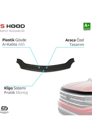 S-dizayn Renault Kangoo Abs Plastik Kaput Rüzgarlığı 2008-2013 A+kalite