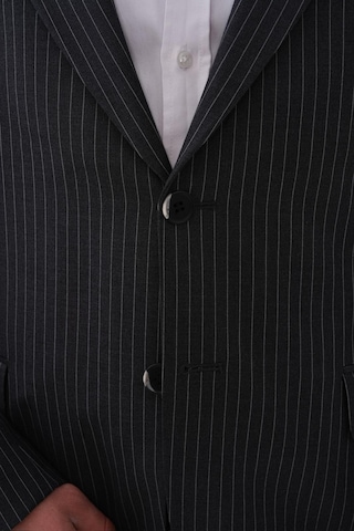 Dupont Classics Dupont Slim Fit Mono Yaka 6 Drop Çift Yırtmaç Çizgili 2'li Takım Elbise Gri