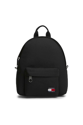 Tommy Hilfiger Kadın Marka Logolu Günlük Kullanıma Uygun Siyah Sırt Çantası Aw0aw18648 Bds-13283 Siyah
