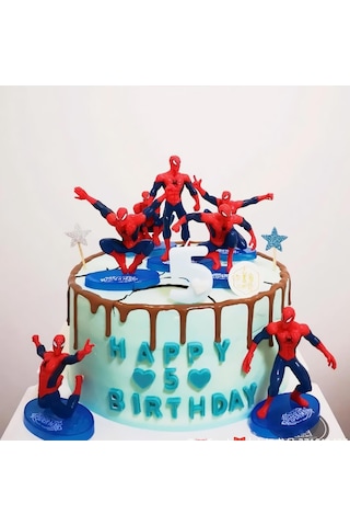 Spiderman Örümcek Adam Aksiyon Karakter Stantlı 7 Li Figür Koleksiyon