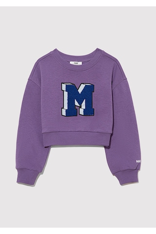 Mavi - M Logo Baskılı Mor Sweatshirt 7s10079-88135 Mor