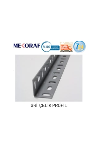 Mekoraf 2 Metre 40 X 40 X 1.5 Mm Çelik Raf Profil Gri