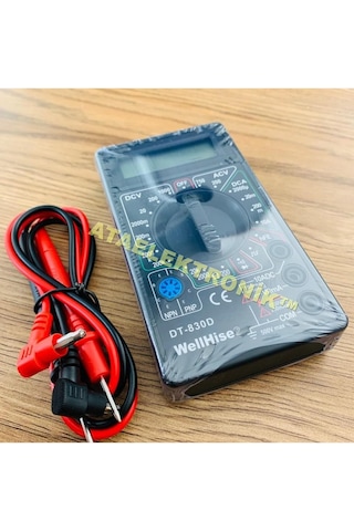 Dijital Multimetre Led Ekranlı Avometre Mini Ölçü Aleti Akım Voltaj Direnç Ölçer