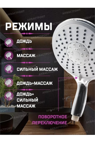 Thermofix Düdüksiz Masajlı Duş Başlığı 181677678 Krom