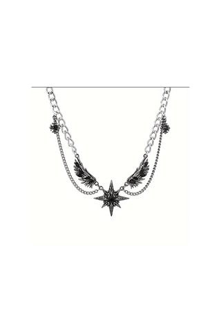 Dükkan Design Çelik Çoklu Yıldız Gotik Kolye Siyah
