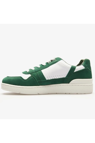 Lacoste T-clip Leather Mens Sneaker Hakiki Deri Günlük Spor Ayakkabı Beyaz Yeşil Beyaz