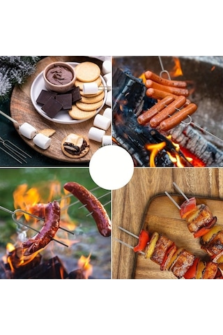 Besthome1 Çok Renkli Sandviç Çatalı, Kamp Malzemesi, Mutfak Aksesuarı Çok Renkli