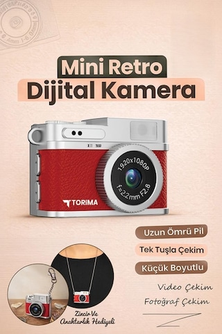 Torima CMR35 Mini Anahtarlık 1080P Dijital Fotoğraf Video Kamera