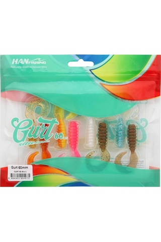 Hanfish Gurt 60 Mix 2 Silikon Yem 8 Adet