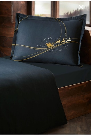 Özdilek Linea Nova Tek Kişilik Nevresim Takımı Lastikli Night Twinkle Lacivert