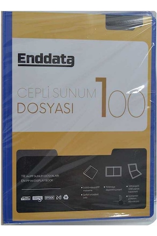 Enddata Ön Cepli Sunum Dosyası 100'lü Mavi 1300-1