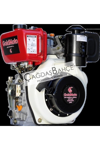 Goldmoto Gm178Fe-G7 Dizel Motor 7 Hp Marşlı Krank Mili Konik Kama