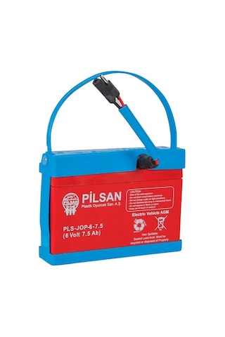 Pilsan 6 Volt 7.5 Ah Çocuk Araba Aküsü Kasalı Akü 6V 7.5 Amper