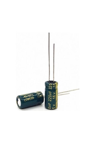 220uf16v Elektrolitik Kondansatör 6x12mm 10 Adet Pcs