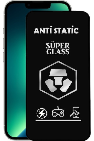 Apple Uyumlu iPhone 13 Pro Tam Kaplayan Anti Statik Dayanıklı Süper Cam Ekran Koruyucu