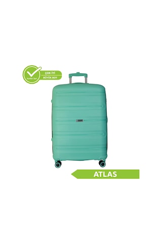 Vegmann Polipropilen Pp Atlas Su Yeşili Büyük Boy Valiz Su