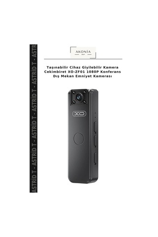 Taşınabilir Cihaz Giyilebilir Kamera Cekimbiret Xo-zf01 1080p Konferans Dış Mekan Emniyet Kamerası