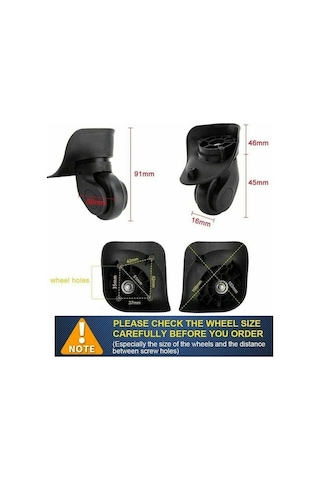 Fastbuy Dayanıklı Kauçuk Çok Tekerlekli Vites Kolu Tamir Tekerleği, Samsonite Platinum Bavul Tekerleri -