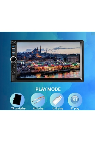 Exvol X70 7 İnc Usb Bluetooth MP3 MP4 Double Teyip + Park Kamerası