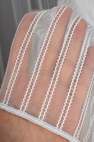 Çift Makarna Simli Armür Düz Tül Perde