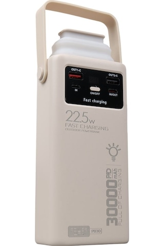 Powerway Pd30 30.000mah 22.5w Pd & Qc 3.0 Hızlı Şarj Destekli Dijital Göstergeli Powerbank Çok Renkli