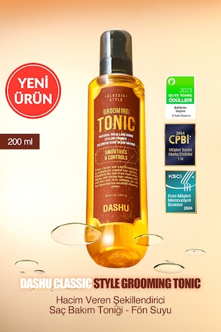 Hacim Veren Şekillendirici Saç Bakım Toniği - Fön Suyu Dashu Classic Style Grooming Tonic Pump 200ml