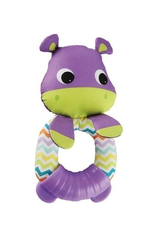 Bright Starts Sevimli Çıngırak & Dişlik Arkadaşım Hipo Açık Gri