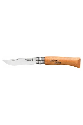 Opinel No 7 Kayın Saplı Karbon Çelik Kamp Çakı Kahverengi
