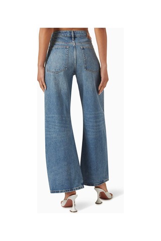 Eb Denim Enzo Cropped Barrel Jean - - Rahat Mid - Rise Ve Geniş Paça Tasarımı Mavi