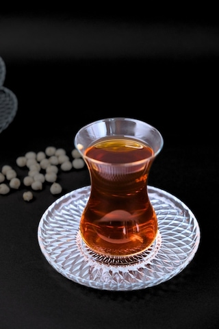 Tabak Evi Aden Sensu Cam Çay Tabağı 12cm Sade 6 Lı 2494 Şeffaf