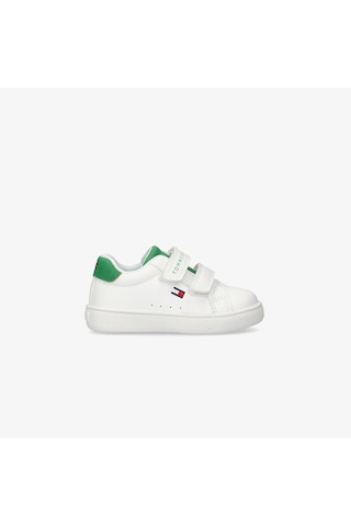 Tommy Hilfiger Flag Velcro Bebek Beyaz/yeşil Spor Ayakkabı T1x9-33836-1355x165 Yeşil