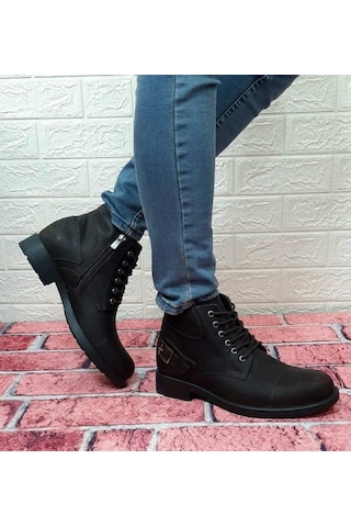 Voyager 4327 Bağacaklı Fermuarlı Aksesuarlı Hakiki Deri Erkek Bot