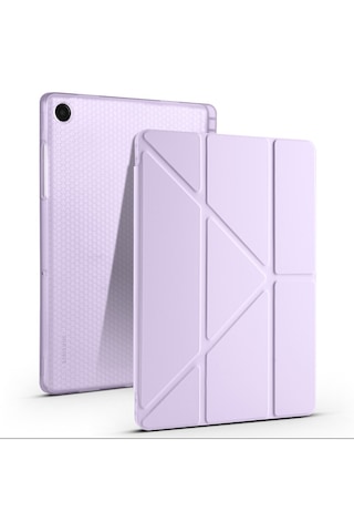 Samsung Galaxy Tab A9+ Plus / A11+ Plus Uyumlu Üçgen Standlı Uyandırma Fonksiyonlu Tablet Kılıfı Kapaklı Kılıf