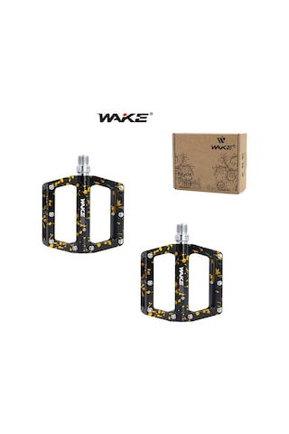 Wake Alüminyum Rulmanlı Siyah / Gold Kamuflaj Desenli Pedal