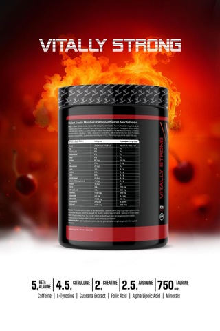 Pre Workout Imperial 468 G Vişne Aromalı 5g Beta Alanin, 4.5g Sitrülin, 2g Kreatin