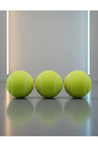 Mey İthalat 3 Lü Tenis Topu Seti Dayanıklı Yüksek Zıplama Performans Topları