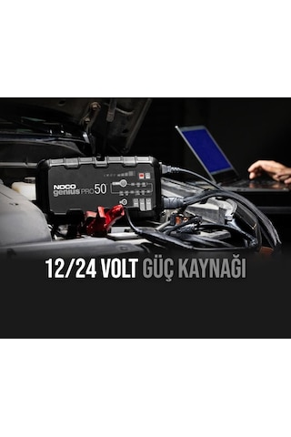 Noco Genıuspro50 6v/12v/24v 1000a Akıllı Akü Şarj Ve Akü Bakım/desülfatör/power Supply Fr Genıuspro50