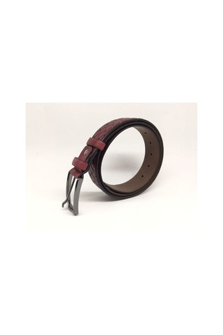 Mammamia 3216 Bordo Erkek Pantolon Kemeri 3,5 Cm